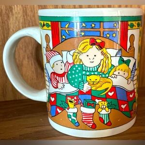 3/$15 Vintage Gibson Housewares Christmas Ceramic Mug Children Cat Stocking